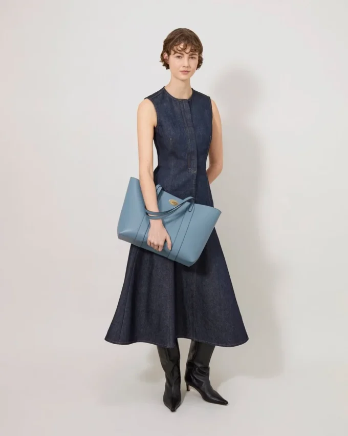 Bayswater Tote Brighton Blue Small Classic Grain