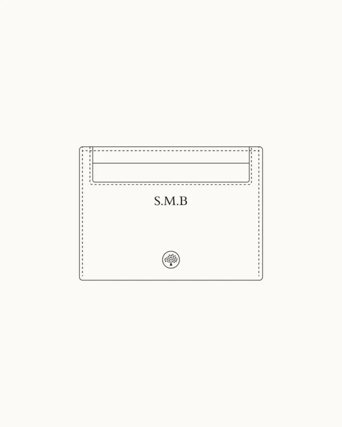 Credit Card Slip Black Small Classic Grain Family