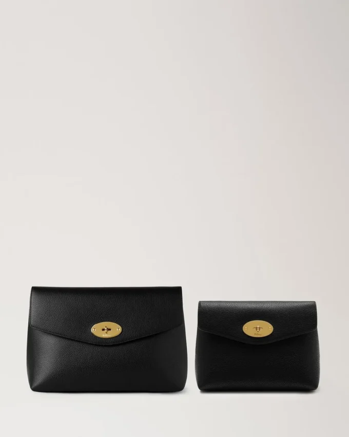 Large Darley Cosmetic Pouch Black Small Classic Grain