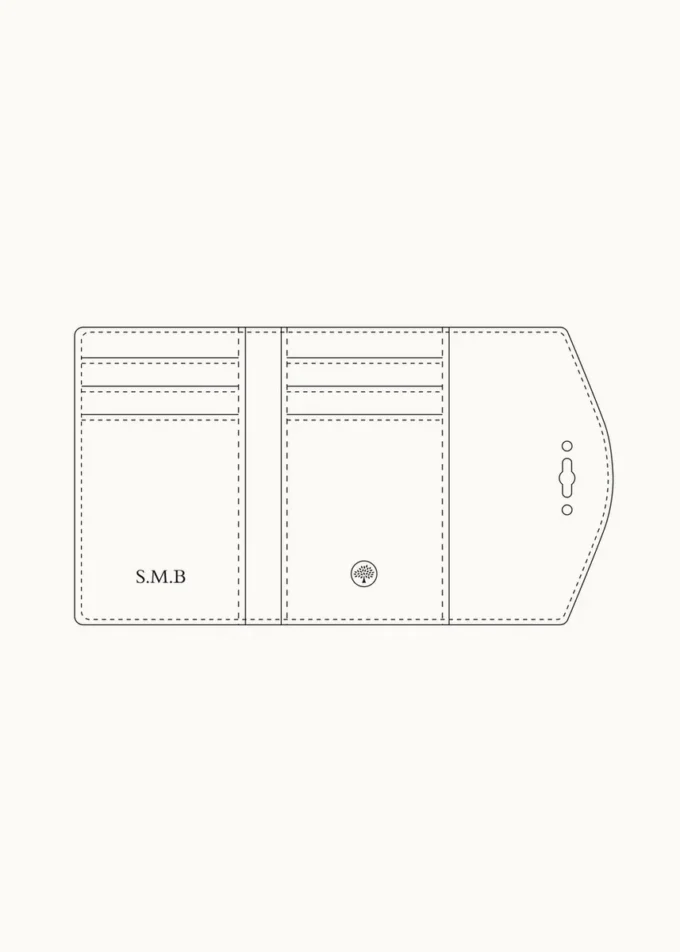 Darley Folded Multi-Card Wallet Crumpet Small Classic Grain