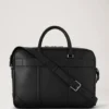 Heritage Briefcase Black Small Classic Grain Women