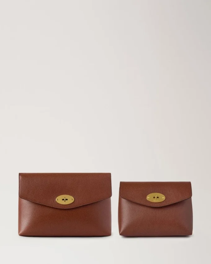 Large Darley Cosmetic Pouch Oak Small Classic Grain
