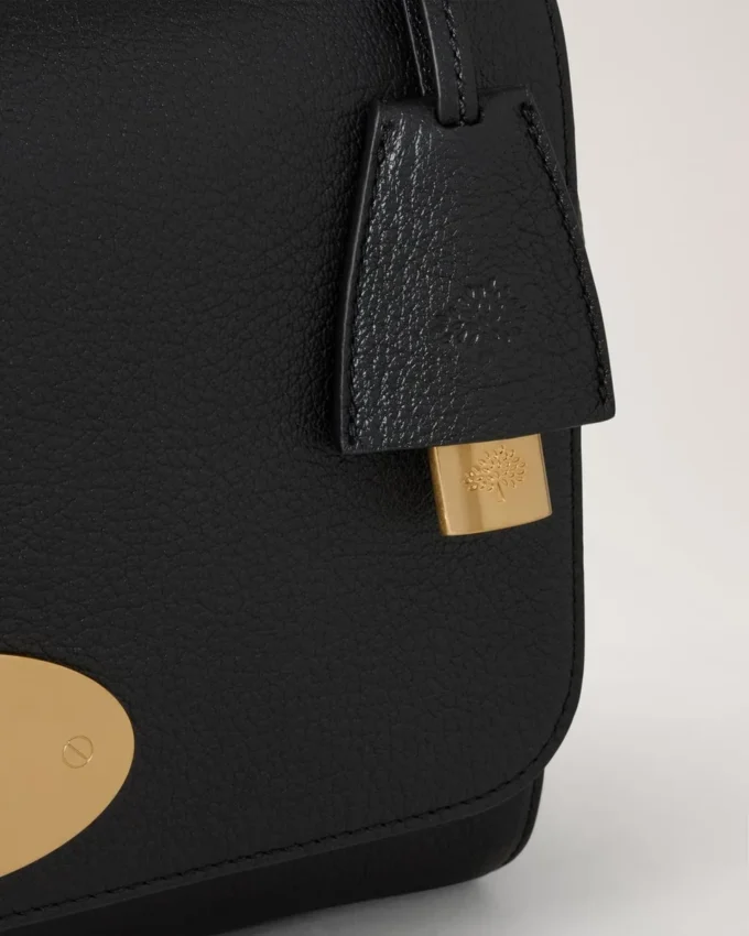 Medium Lily Black Glossy Goat Women