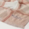 Mega Check Scarf Cashmere Taupe & Eggshell Cashmere Blend