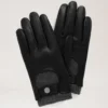 Men’s Biker Gloves Black Smooth Nappa Scarves & Hats