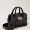 Mini Bayswater Black Small Classic Grain Top Handle Bags