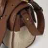 Mini Bayswater Ecru & Bright Oak Raffia & Leather Trim