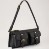 Mini Roxanne Shoulder Bag Black Small Classic Grain