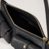 Mini Roxanne Shoulder Bag Black Small Classic Grain