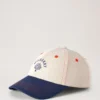Mulberry Tree Baseball Cap – Colour Block Ecru & Night Sky Cotton