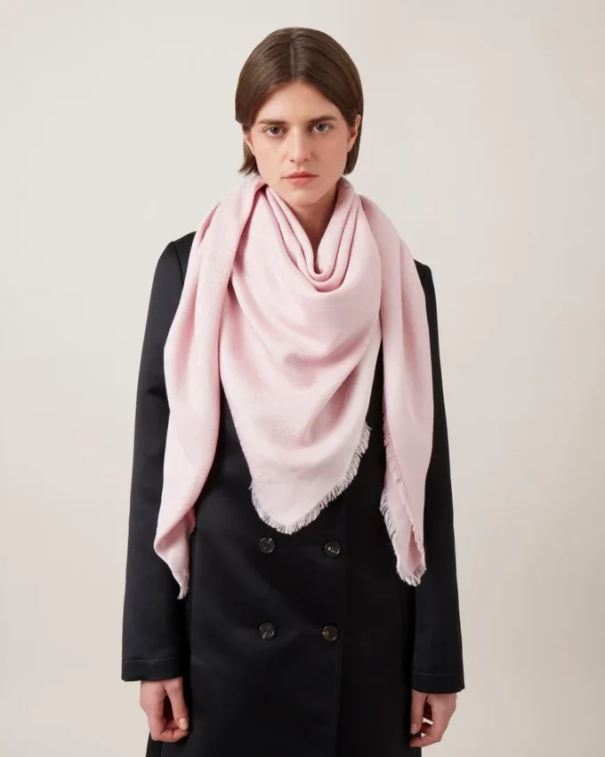Mulberry Tree Square Powder Rose Cotton Silk Blend