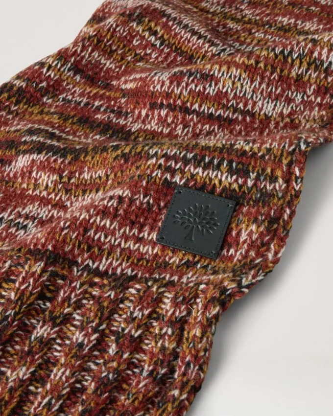 Ombre Degrade Scarf Rust Lambswool Women