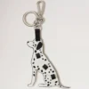 Puzzle Keyring – Dalmatian Black & White Silky Calf & Small Classic Grain
