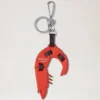 Puzzle Keyring – Shrimp Coral Orange Small Classic Grain