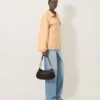 Small Hackney Shoulder Bag Ebony Shiny Buffalo Top Handle Bags