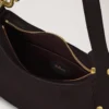 Small Hackney Shoulder Bag Ebony Shiny Buffalo Top Handle Bags